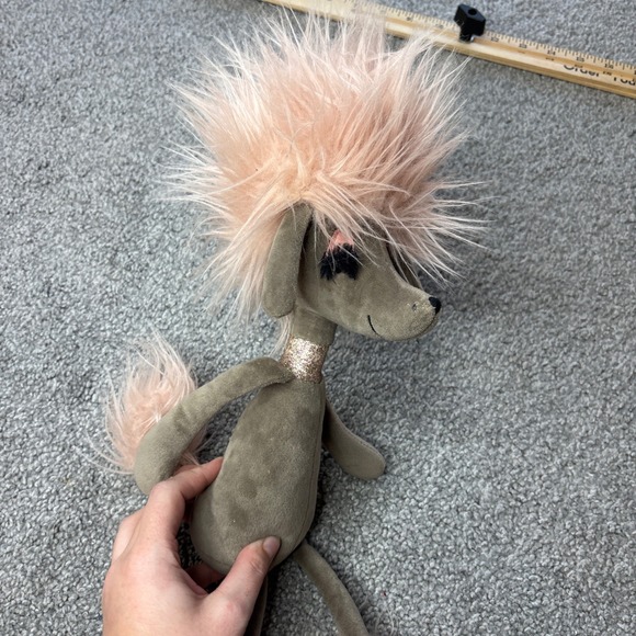 Jellycat Fancy Poodle London Penelope plush stuffed toy dog pink gray glam doll - Picture 2 of 11